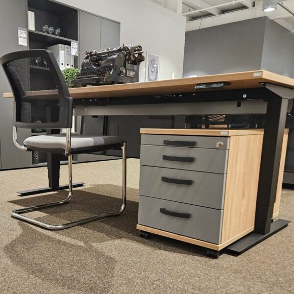 Schreibtisch mit Rollcontainer Techno – Bild 4